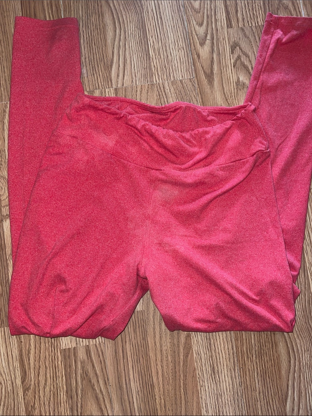 LuLaRoe Sparkle Leggings in Shimmering Pink-Red